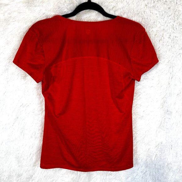 Athleta Shadow Stripe Chi Short Sleeve Sz M - Picture 5 of 6